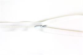 Zip Woven Invisible 18-23cm, White